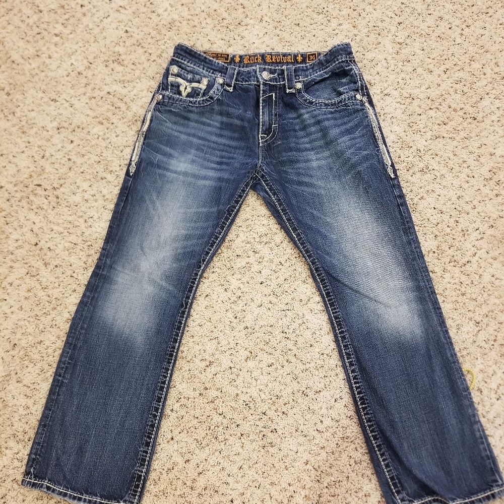 Men's rock revival jeans